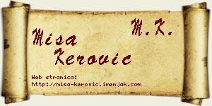 Miša Kerović vizit kartica